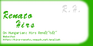 renato hirs business card